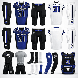Reba Sports Pro American Football Uniform Set Custom Jersey Pants <b>Socks</b> Full Gear Sublimation Team Kit - Product Image 2