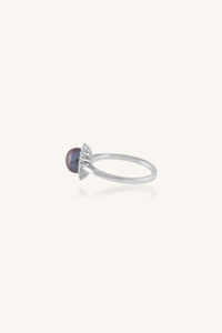 Anillo de Plata de Ley 92.5 con Perla Azul y Circonita Cúbica KLSR-11885 - Product Image 3