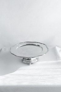 Wedding <b>Cake</b> <b>Stand</b> Brass Display Cheesecake Holder Silver - Product Image 3