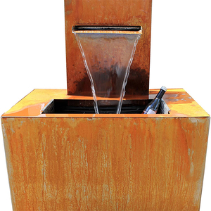Fontaine d'eau en acier corten pour jardin extérieur, décoration en métal, élément aquatique décoratif pour la maison et le parc - Product Image 2