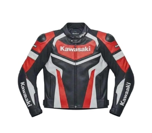 เสื้อแจ็คเก็ตหนังสำหรับขี่มอเตอร์ไซค์ Unisex Rawasaki ทนทานและสวมใส่สบาย ตัดเย็บตามสั่ง มาตรฐาน CE - Product Image 1