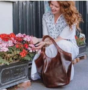 Bolso de hombro de cuero genuino para mujer, clásico, vintage, bandolera, elegante, en oferta, precio de fabricante. - Product Image 1