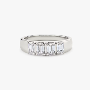 Bague en diamant de laboratoire taille émeraude, or jaune 14 carats plaqué rhodium, certifiée IGI, style tétraédrique, pour mariage, fête, luxe moderne - Product Image 5