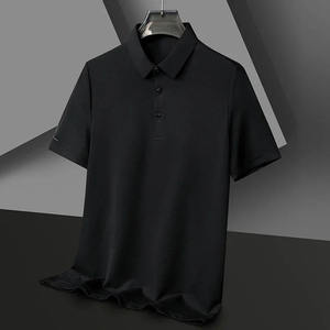 Polo T-shirt en maille unie à manches courtes, personnalisable avec logo brodé, style streetwear pour hommes, haute qualité, vente en gros - Product Image 6