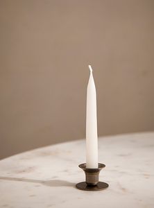 Hammered <b>Silver</b> Candle Holder Modern Metal <b>Candlestick</b> Accent For Elegant Table Decor - Product Image 2
