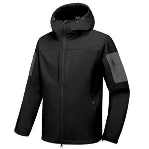 Chaqueta Softshell para Hombre con Capucha, Cortavientos, Impermeable, Corte Regular, para Senderismo y Actividades al Aire Libre en Invierno - Product Image 1
