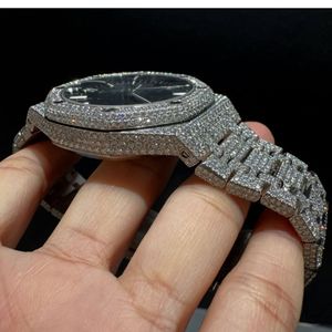 Reloj de Alta Calidad con Diamantes Cultivados en Laboratorio DEF, Caja Cuadrada de Aleación de 40 mm, Esfera de Cristal, Estilo Ejecutivo de 20 mm, Incoloro, Estilo Hip Hop, Edición Limitada - Product Image 2