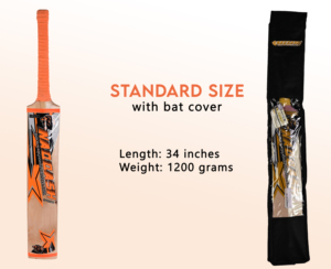 Kashmir Willow Leather <b>Ball</b> Cricket <b>Bat</b>, Exclusive Cricket <b>Bat</b> for Adult with Protection Sheet BY NAQQASH SPORTS - Product Image 4