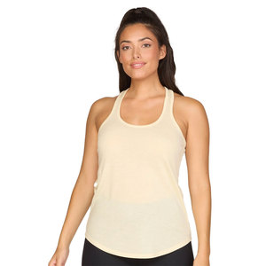 เสื้อกล้ามทรง Racerback สำหรับผู้หญิง Next Level รุ่น Tri-Blend ผ้าคอตตอนริบ เสื้อกล้ามโยคะแขนกุดสำหรับผู้หญิง เสื้อกล้ามฟิตเนส - Product Image 3