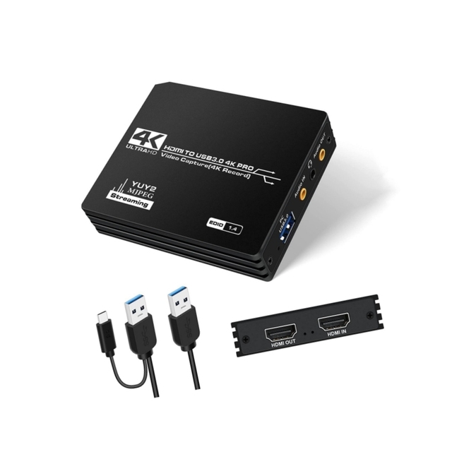 SY USB C 3.0 to HDMI with Microphone Loop-Out AV Matrix Multiple Output Stream 4K USB C to Dual HDMI Adapter 4K Digital