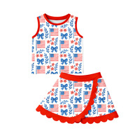 Conjunto Deportivo de Yoga para Niños, Diseño Personalizado de Verano, Top Corto sin Mangas y Falda con Volantes
