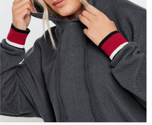 Sweat-shirt en polaire 400g, doux et chaud, avec logo personnalisé, haute qualité, style crop top à manches longues pour femmes - Product Image 3