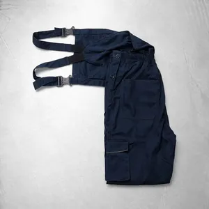 Salopette de travail bleu marine pour homme avec poches cargo, pantalon de travail robuste pour homme - Product Image 4