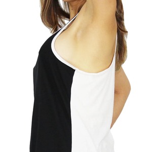 <b>Women's</b> <b>Black</b> Sleeveless <b>Tank</b> <b>Top</b> Scoop Neck Knitted Cotton Casual Solid Color Breathable Regular Length - Product Image 2