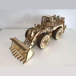 Wooden DIY Construction Loader 3D Puzzle <b>Model</b> Kit | Mechanical Front-End Loader Assembly Toy | STEM Educational Wooden <b>Building</b> - Product Image 3