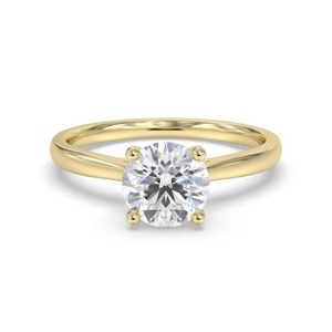 Elegant Round <b>Diamond</b> Engagement <b>Ring</b> 0.30 Ct Lab Grown <b>Diamond</b> In 18K Gold And Platinum - Product Image 2