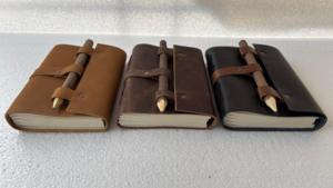 Handmade <b>Leather</b> Journal with Neem Wood Pencil Rustic Vintage Notebook Strap Closure <b>Diary</b> Travel Writing Journal Gift Item - Product Image 2
