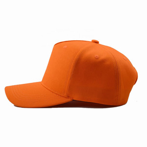 Gorra de Béisbol Naranja de 6 Paneles, de Algodón, Unisex, Ajustada, Informal, para Adultos, de Color Sólido, para las Cuatro Estaciones - Product Image 2