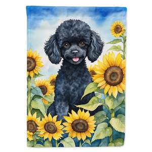 ธงประดับสวนรูปพุดเดิ้ลสีดำหลากสีสำหรับชานบ้านแบนเนอร์กล่องจดหมายงานศิลปะสำหรับเตียงดอกไม้ - Product Image 1