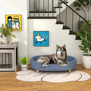 Cama para Perros con Funda Lavable Azul para Perros Grandes con Parte Superior Extraíble, Cama Perfecta para Mascotas - Product Image 2