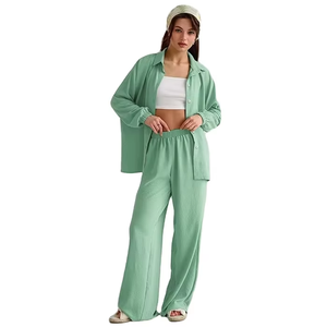 Conjunto de Pijama Modal Suave para Mujer, Manga Corta, Cintura Alta Elástica, Ropa de Dormir de Verano, Ropa de Casa, Secado Rápido y Transpirable - Product Image 5