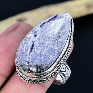 Natural Chaorite Gemstone 925 Sterling Silver Plated Handmade Rings - Product Image 2