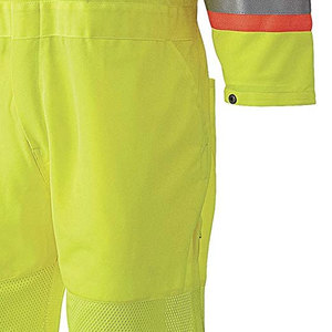 Overol ligero de algodón y poliéster en color rojo, de la mejor calidad, alta visibilidad, ropa de trabajo, traje de seguridad. - Product Image 5