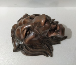 Figurine murale 3D Tête de Lion de haute qualité, en aluminium poli brillant, moulée, en métal, objet d'art de collection, cadeau - Product Image 5
