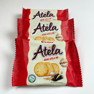 High in Nutrition Crispy Sesame Round Crackers 150g Sweet <b>Biscuit</b> Snack ODM Vietnam Factory Wholesale (Offer Sampling Service) - Product Image 6