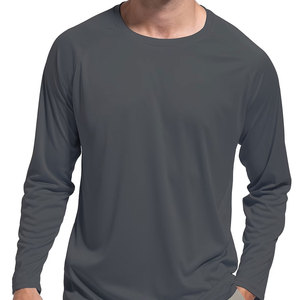 Men's Outdoor Raglan Sports T Shirt Crew Neck Breathable Quick Dry <b>Athletic</b> Running Men Training Shirt - Product Image 2