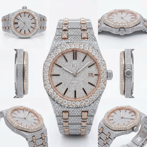 Reloj Automático Hip Hop con Incrustaciones de Moissanita, con Piedras de Primera Calidad y Estilo Audaz, Ideal para la Moda Urbana - Product Image 3