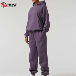 Mejor Proveedor, Chándales Casuales con Capucha para Mujer, Personalizados, de Primera Calidad, Forro Polar Transpirable, Talla XL, Color Morado, Sudadera para Otoño - Product Image 2
