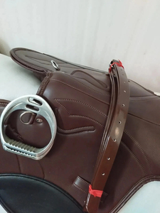 <b>Brown</b> & Black Racing Saddle Synthetic Customized Leather Equestrian Saddle Horse English Saddle Handmade Racing Saddle - Product Image 5