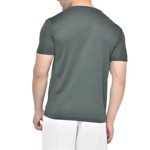 T-shirts pour hommes coupe classique en gros, impression de logo personnalisée sur le devant, 100 % coton toile, manches courtes, haute qualité, grandes tailles - Product Image 5