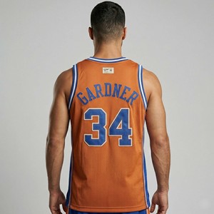 Maillot de basket vintage personnalisé pour homme, orange rétro, en maille respirante, uniforme de sport vierge, vente en gros - Product Image 2