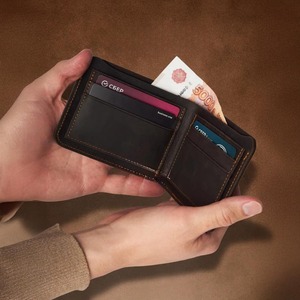 Stylish Leather <b>Wallet</b> <b>Cheap</b> Price Elegant <b>Men</b> <b>Wallet</b> with RFID Blocking Card Holder and Slim Compact Design - Product Image 3