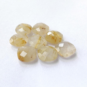Piedra Preciosa Suelta Calibrada, Corte Briolette, Forma Cojín, Rutilo Dorado Natural - Product Image 6