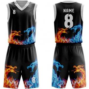 Tenues de basketball en polyester personnalisées, sur mesure, ensemble en promotion, uniformes de basketball imprimés par sublimation - Product Image 2