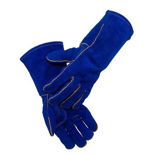Leather Welding <b>Gloves</b> Cowhide Shell Cotton Liner Molten Metal Splash Protection Test <b>Type</b> Customizable - Product Image 3