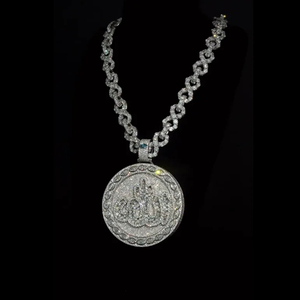 Pendentif personnalisé en argent plaqué 925 avec diamants VVS pour homme, style hip-hop, cadeau de fête, fabrication 3D sur mesure - Product Image 1