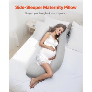 Almohada de maternidad en forma de L suave y transpirable para mujeres embarazadas Soporte de embarazo - Product Image 2