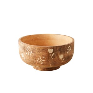 Bol à salade en bois d'acacia naturel écologique, taille personnalisable, grand bol de service artisanal pour fruits et légumes - Product Image 4