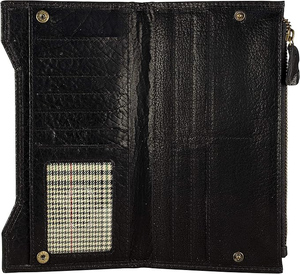 Portefeuille long en cuir véritable léger pour homme avec logo personnalisé, fermeture à bouton-pression, tendance, haute qualité, prix de gros OEM - Product Image 4