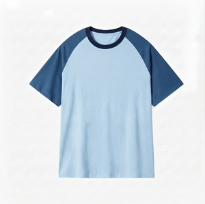 เสื้อยืดเบสบอลแขนสามส่วนทรงสลิมฟิตสำหรับผู้ชาย ผ้าคอตตอน 180GSM เหมาะสำหรับออกกำลังกาย วิ่ง เดินป่า เล่นเบสบอล  แบบเรียบๆ ไม่มีลาย - Product Image 1