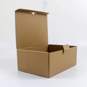 Brown Wholesale Custom Corrugated Folding Kraft Mailer Boxes Packing Boxes Moving Shipping With Button