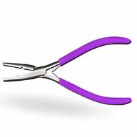 Pince professionnelle en acier inoxydable pour extensions capillaires, composants en plastique durables, outil de salon pour application de micro-mèches