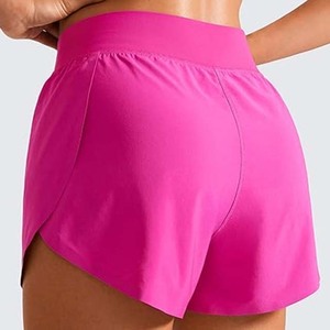 Shorts pour femmes fins, respirants, de haute qualité, taille mi-haute, motif uni, 100% coton, séchage rapide, coupe-vent, personnalisables OEM ODM - Product Image 3
