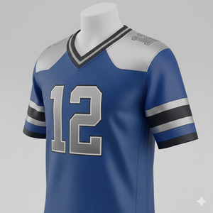 Maillot de football américain authentique, logo personnalisé, maille durable, coupe confortable, tenue d'équipe élégante, entraînement léger - Product Image 4