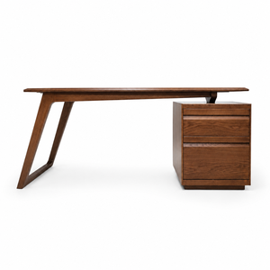 <b>Solid</b> <b>Wood</b> Freestanding Office <b>Desk</b> Drawers Modern Executive Workstation Storage for Home Office Bedroom 3-Year Warranty - Product Image 3