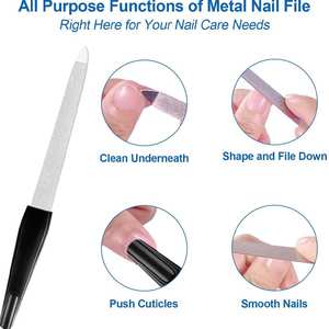 ตะไบเล็บสแตนเลสขนาดเล็กสองด้าน สำหรับการดูแลเล็บอย่างอ่อนโยน ทนทานและใช้งานได้ยาวนาน - Product Image 2